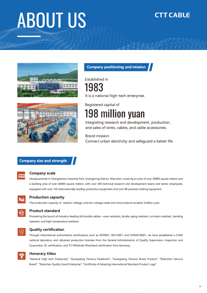 Shenzhen Chengtiantai Cable Industry Development Co.,Ltd Profil de la société