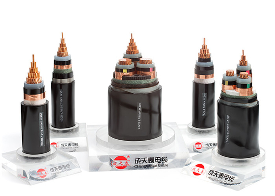 8.7/15 kilovolts de câble électrique isolé par XLPE, 1, 3 - câble souterrain de noyau à IEC60502-2