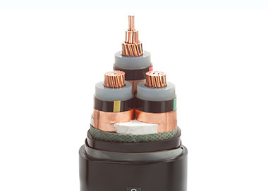 les cables électriques moyens de tension de noyau de 6/10 kilovolt 3 cuivrent le câble d'isolation du conducteur XLPE (blindé)