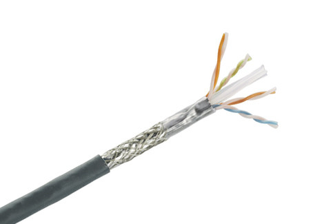 Câble de Cat5e SFTP, câble LAN Protégé par cuivre nu solide d'Ethernet de twisted pair 1000 pi