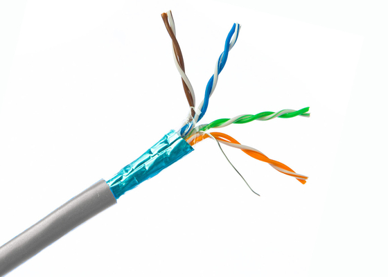 Câble de mise en réseau protégé par conducteur de cuivre nu de câble de ftp Cat6