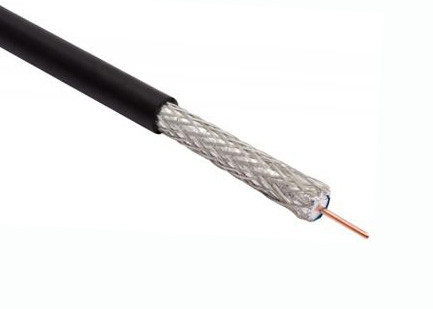 Feuille d'aluminium doublez A.W.G. de cuivre protégé du câble coaxial de liaison RG11/U 14 + bouclier de tresse d'Al-MG