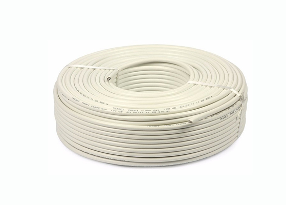 Câble coaxial de liaison de Digital TV, feuille d'aluminium de câble coaxial de liaison de Rg59u doubles + tresse jumelles de fil d'Al-MG