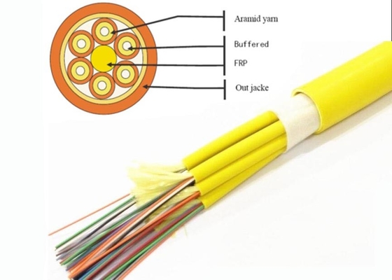 L'évasion a fortement protégé la veste optique GJPFJV de PVC/LSZH de compte de fibre du câble de fibre 2 - 24
