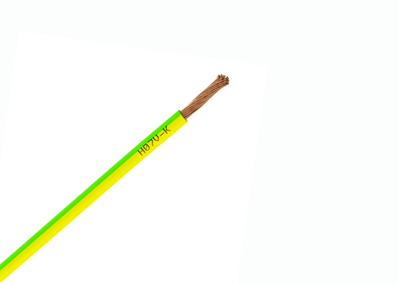 Millimètre carré de câble cuivre de la couleur verte 6, CE à un noyau de câble électrique diplômée