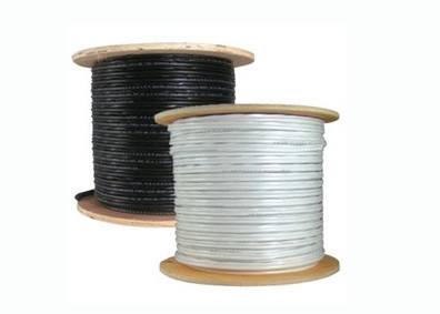 Câble coaxial de liaison de cuivre de CCS RG11 avec le câble en acier de messager tressage en aluminium de 60% et de 40%