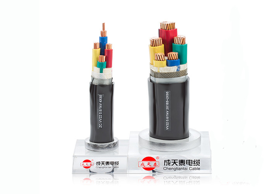 le cable électrique multinucléaire de basse tension PVC d'isolation de PVC de 0.6/1 kilovolt a engainé Unarmoured et blindé