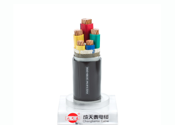 Le CEI 60502-1 noyau isolé 1 à 5 et engainé de 0.6/1 kilovolt de cable électrique d'en cuivre de conducteur de PVC isolé par PVC de la classe 2 de