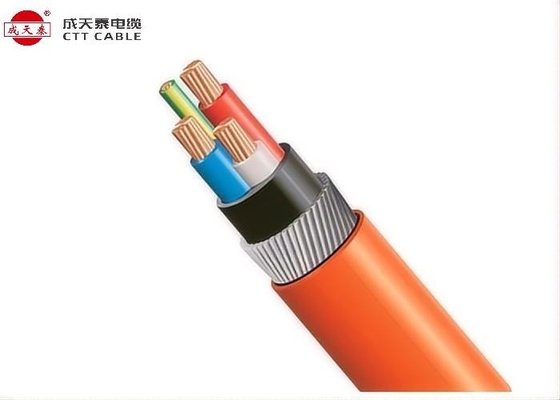 Cable halogène à faible consommation de fumée 0,6/1 kV Cu/XLPE/LSZH Cable blindé avec conducteur de cuivre