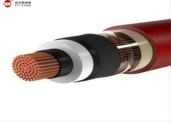 Cable d'alimentation non blindé à tension moyenne à noyau unique CU/XLPE/PVC 3,6/6 kV à 26/35 kV