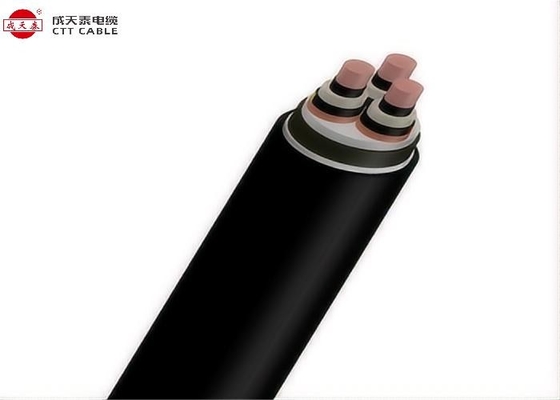 Noyau de cuivre XLPE câble enveloppé en PVC isolé non blindé 3,6/6 kV à 26/35 kV 3 Noyau