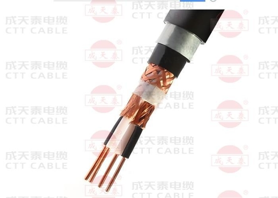 Cable blindé ignifuge à 0,6 / 1 kV CU / XLPE / SWA / LSFH 4 cœurs pour câble d'alimentation extérieur