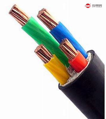 Cable halogène à faible émission de fumée zéro CU / PVC / PVC / STA / PVC 0,6 / 1kV 4 cœurs