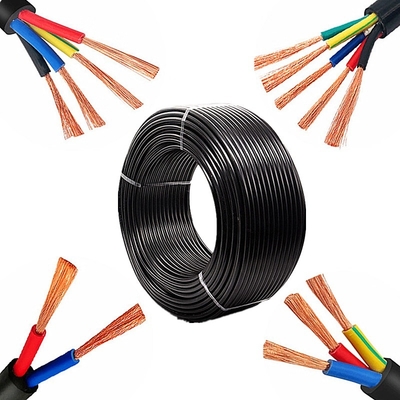 300/500V Fil de construction en cuivre PVC isolé Noir 100m