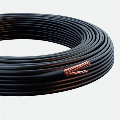 300/500V Fil de construction en cuivre PVC isolé Noir 100m