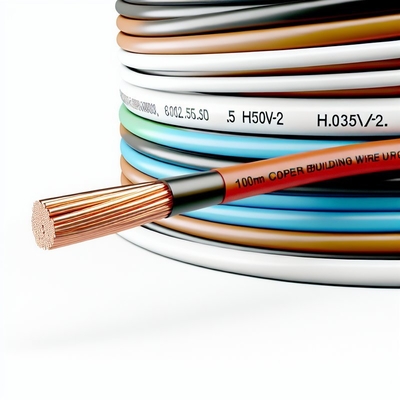 Fil de construction en cuivre de 100 m PVC isolé 0,5-25 mm2 H05V2-U