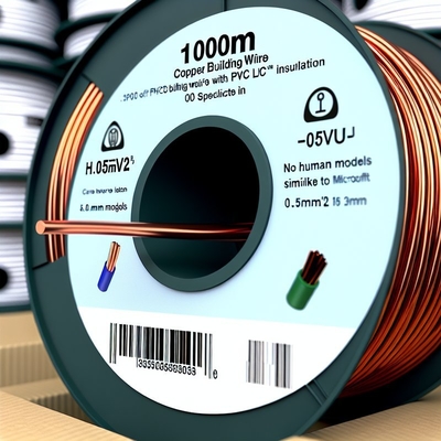 Fil de construction en cuivre de 100 m PVC isolé 0,5-25 mm2 H05V2-U