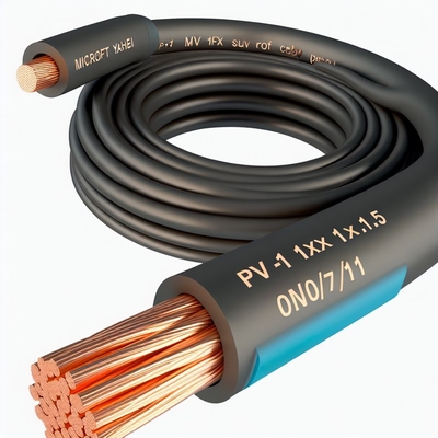 Câble solaire PV1-F 1x1.5 avec conducteur en cuivre nu pour panneaux solaires