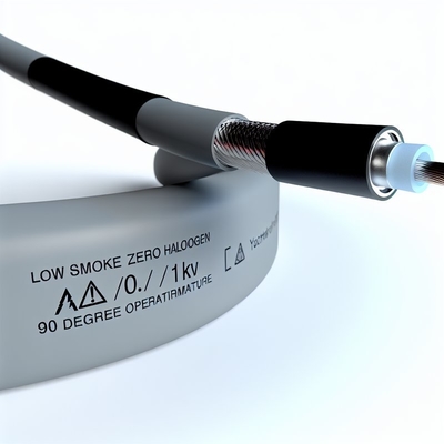 Cable halogène à faible teneur en fumée et zéro température de fonctionnement 90 degrés Conçu pour la sécurité et la fiabilité 0,6 / 1kV