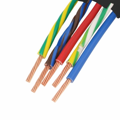 Cable de conducteur en cuivre noir/rouge/bleu/jaune/vert/blanc avec matériau isolant en PVC