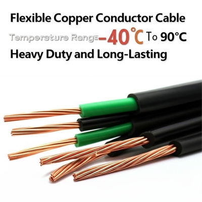 Cable de conducteur de cuivre flexible pour une plage de température de -40°C à 90°C