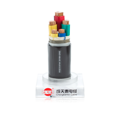 Cuivre pur ≥ 99,9% Câble ignifuge CU/PVC/DCST/PVC 0,6/1kV 3x185+2x95 pour des performances durables