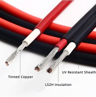 Cable d'énergie renouvelable Enveloppe en polyolefine sans halogène rouge reliée en croisement pour une énergie respectueuse de l'environnement