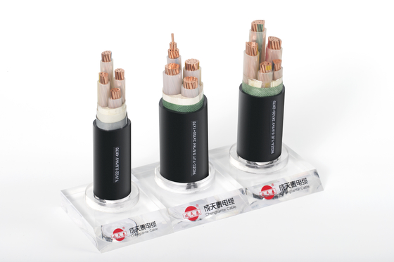 Câble d'alimentation basse tension XLPE 0,6/1kV, style d'emballage sur tambour en acier, avec conducteur en cuivre à 99,99%