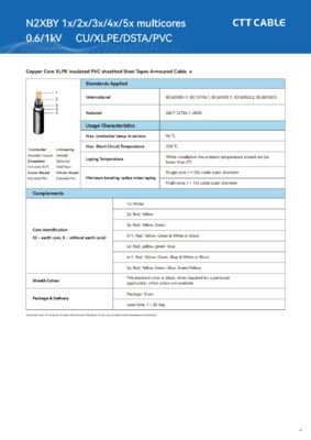XLPE Insulated Power Cable with Black or Customized Sheath for Grid Applications