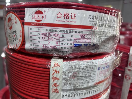 Copper Conductor Building Wire for Construction Projects 450 / 750V