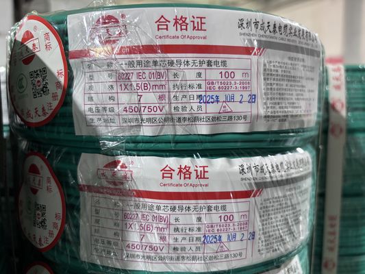 Copper Building Wire for Indoor And Outdoor Round Cable Shape 450 / 750V