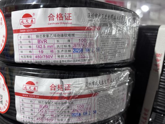 Indoor And Outdoor Copper Conductor Industrial Building wire with 0.5-25mm2 Conductor Size 450 / 750V