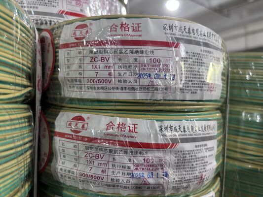 Copper Building Wire Round Cable Engineered for Electrical Distribution and Wiring  300 / 500 V