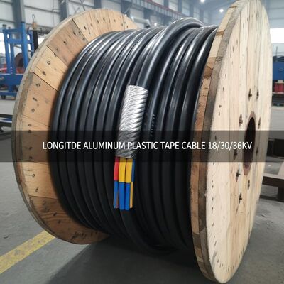 Longitude Aluminum Plastic Tape Metallic Screen Medium Voltage Power Cables Rated Voltage 18 30 36KV Outsheatn PVC Or PE for Industrial Applications