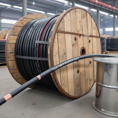 Wooden Or Wooden With Steel Drum Medium Voltage Power Cables With PVC Or PE Outsheath And Cable Mark As Customer Required