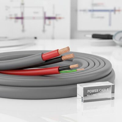 PVC Insulated Power Cable, Multiple Conductor Sizes, for Electrical Wiring Applications