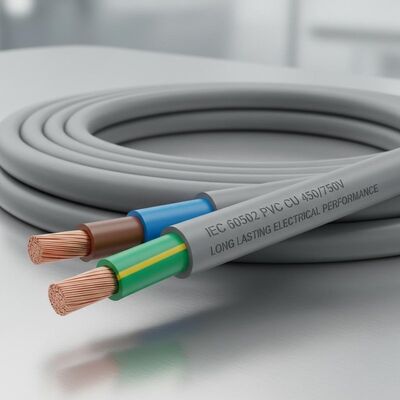 PVC Insulated Copper Wiring Cable Manufactured Following IEC 60502 Standard Ensuring Long Lasting Electrical Performance