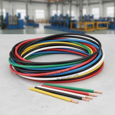 PVC Insulated Copper Conductor Cable IEC 60502 Standard Multiple Colors Black Red Blue Yellow Green White for Industrial