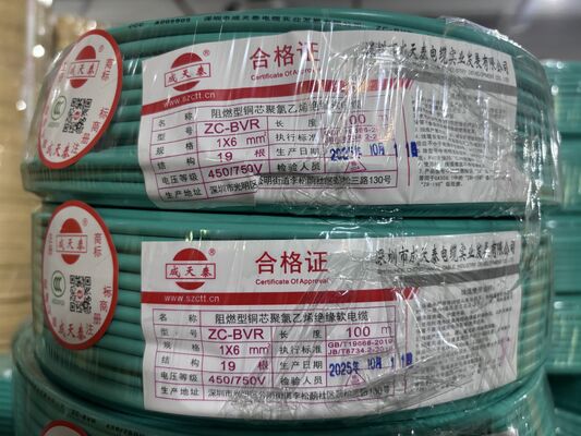Copper With 99.95 Purity Solid Or Stranded Conductor Copper Building Wire PVC Insulation Electrical Cable For Construction 450/750V