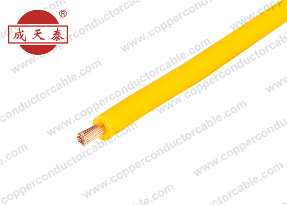 450 / couleur à un noyau électrique flexible de jaune du câblage cuivre 750V