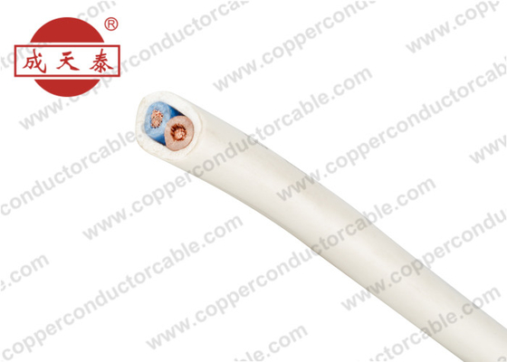 Conducteur de cuivre électrique Cable d'isolation de PVC 2 noyaux autour de forme